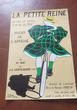 "LA PETITE REINE" exhibition poster after Fernel Le Vélo in poster 1979