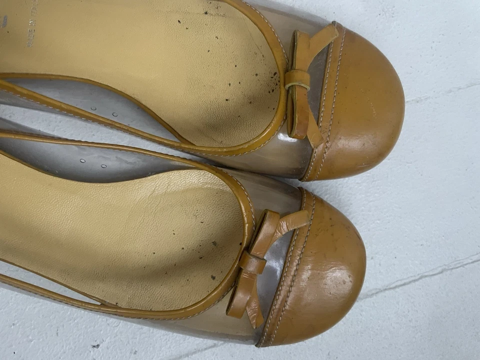 Pisos de ballet Miu charol amarillo con lazo - 38 Foto 2 de 4