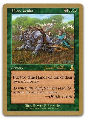 Plow Under - 2000 Janosch Kuhn (UDS) (LP) World Championship WCD Magic MTG