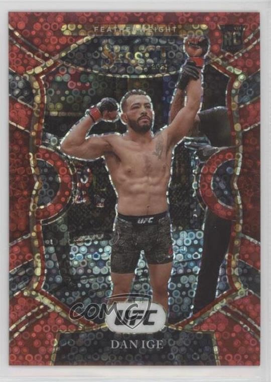 2021 Panini Select UFC Concourse Red Disco Prizm 140/199 Dan Ige #2 16w8