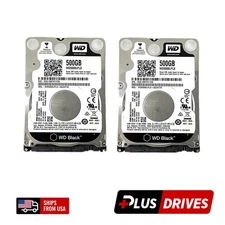 Lot of 2 500GB SATA WD 2.5" Internal Desktop Laptop Hard Drive 7200RPM 6Gbps