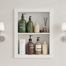 14''  18'' Recessed Medicine Cabinet Wall Niche Wood, 2-Tier Bathroom Niche Ins