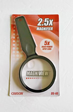 Carson Magniview DS-40 2.5x Magnifier 5x High Power Spot Lens Black USED