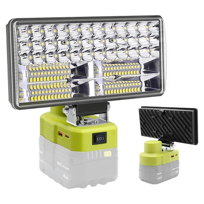 #ad Meroukou Compatible Ryobi 18V Battery Cordless Work Light38W 6000Lm Flashlight2 $59.38