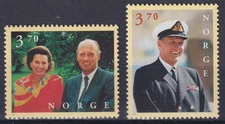 NORWAY .  1997 King and Queen (1158-1159) . Mint Never Hinged