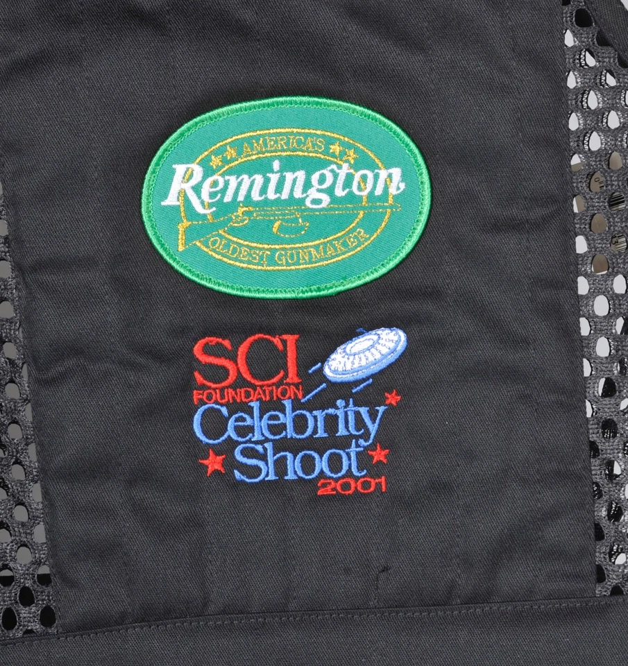Vintage 10X Shooting Hunting Vest Men's Large Regular Black Celebrity Shoot 2001 - Image 3 of 4