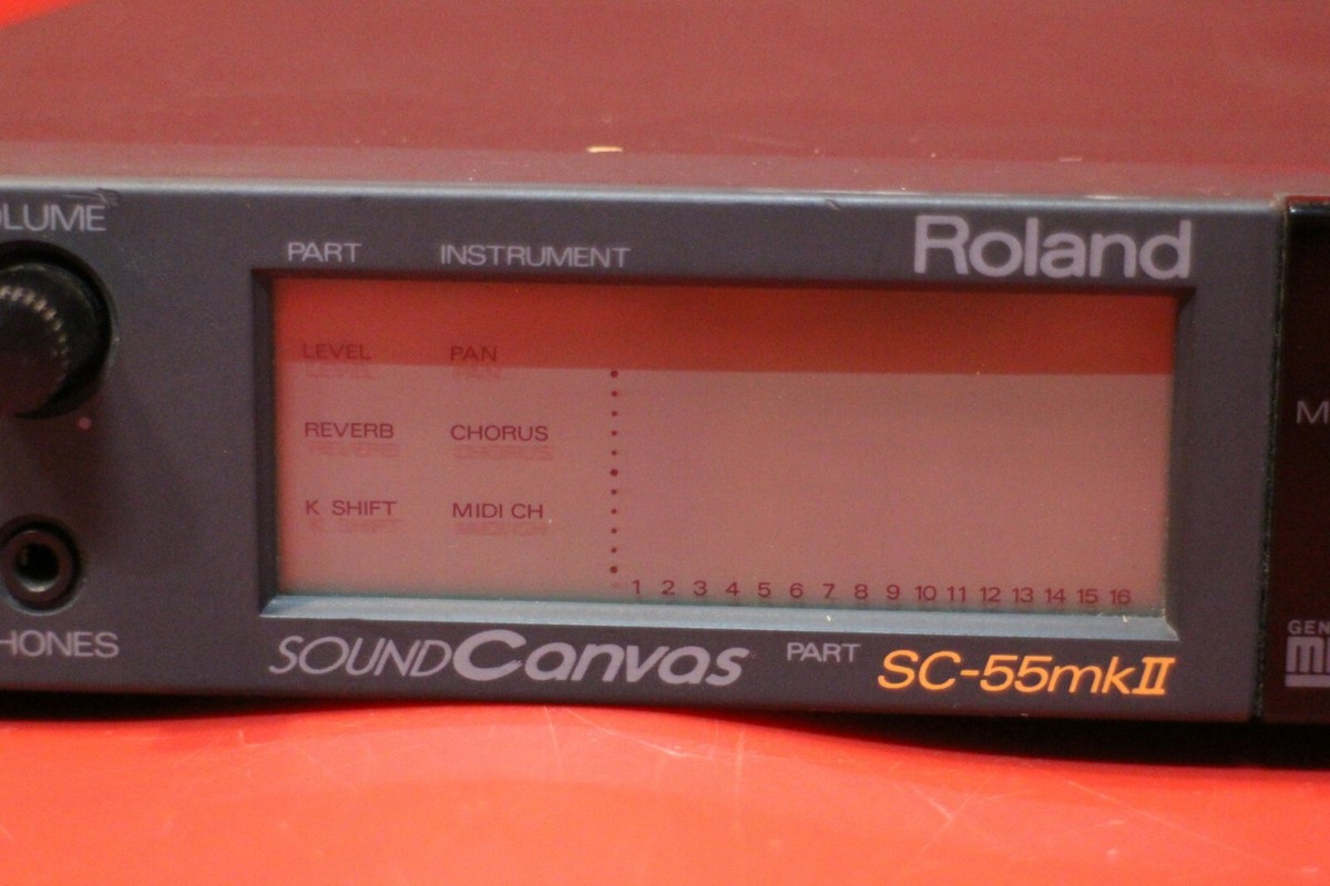 USED Roland SC-55 sc55 mkⅡSound Canvas Module Rack Synth