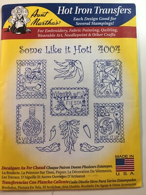 Aunt Martha's Hot Iron Transfer ~ 4004 ~ Some Like it Hot! | eBay