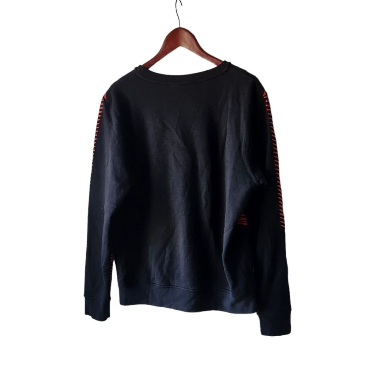 Marcelo Burlon Felpa Split Face Gorilla Riga Rossa Girocollo Nero Small