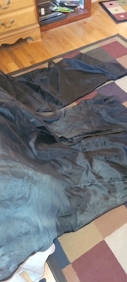 Cortinas plisadas negras 53w x 90L 2 paneles y cortina 3 varillas 38W x82L ver vídeo Foto 2 de 4