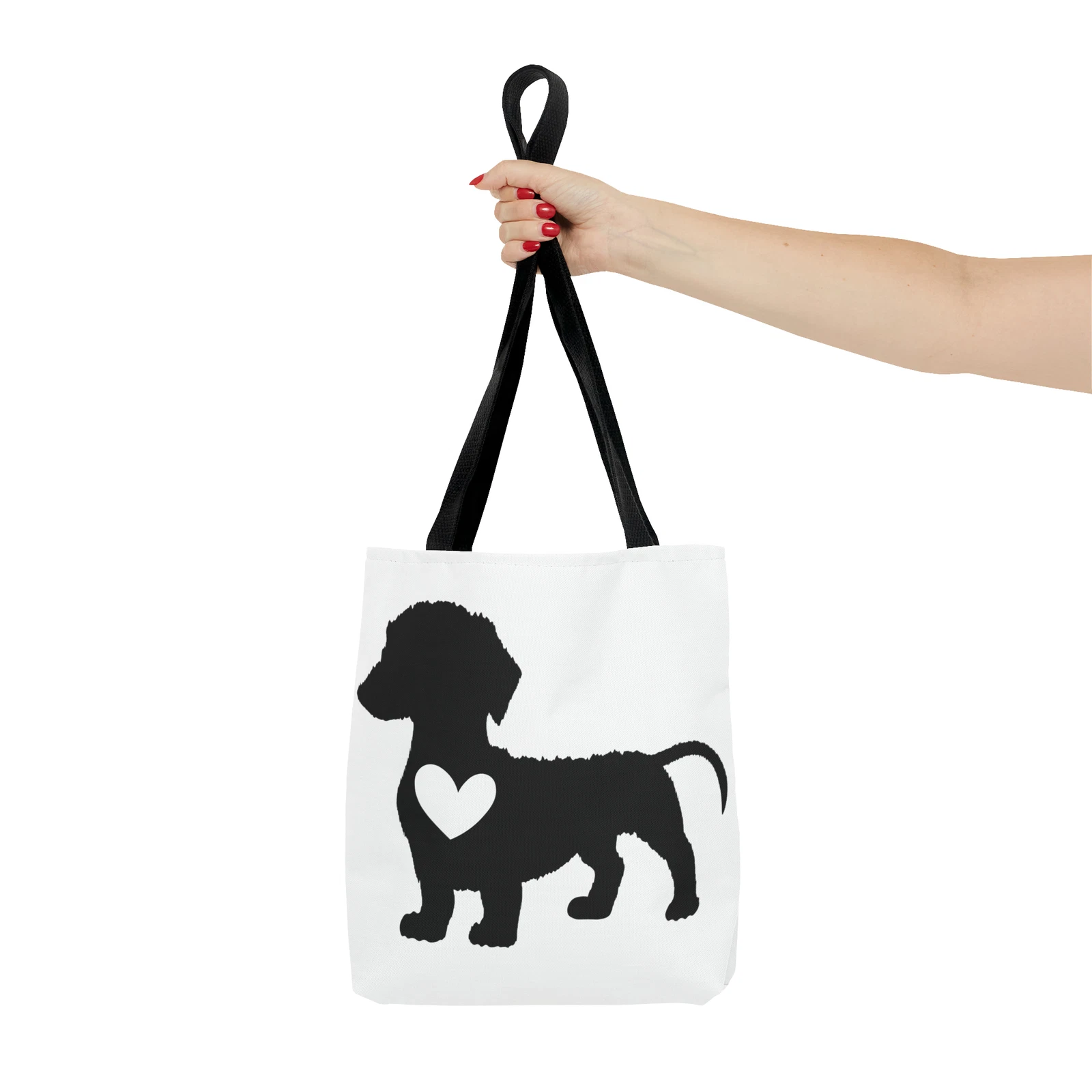 Dachshund Dog with a Heart Tote Bag (AOP)