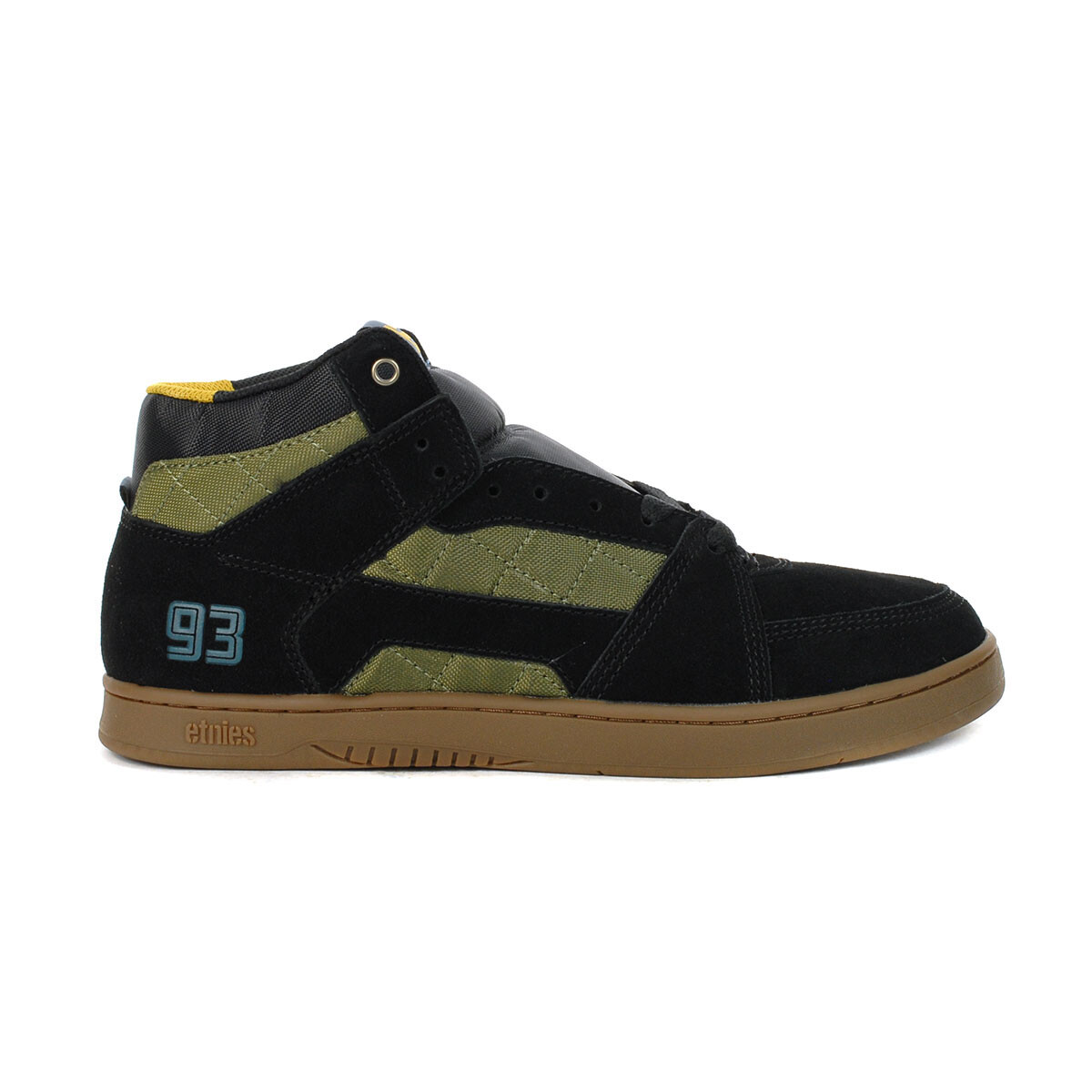 Etnies Men's MC Rap Hi Black/Green/Gum Skate Shoes