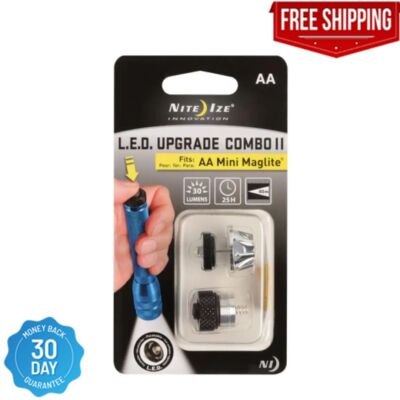 Flashlight Upgrade Kit LED Replaces Bulb, fits AA Mini Maglite, Twist, Button