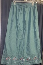 Vintage Alfred Dunner Drawstring Floral Skirt With Slits