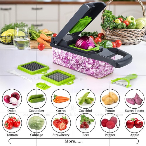 Vegetable Chopper,Food Choppers Onion Chopper Veggie Slicer Cutter Dicer Kitchen - Picture 12 of 12