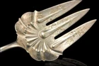 ANTIQUE GORHAM ENGLISH ENGRAVED STERLING SERVER FORK  A20971
