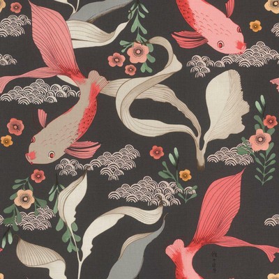 Rasch Tapete Amazing Onszelf 539851 Koi Fish Black Colourful Fleece Wallpaper