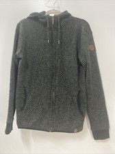 QUIKSILVER Gray Zip Front Hoodie Sweatshirt Size Men's Small