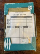 Vintage Park Sherman Bridge Score Pad and Pen Set Style #1448 New Old Stock
