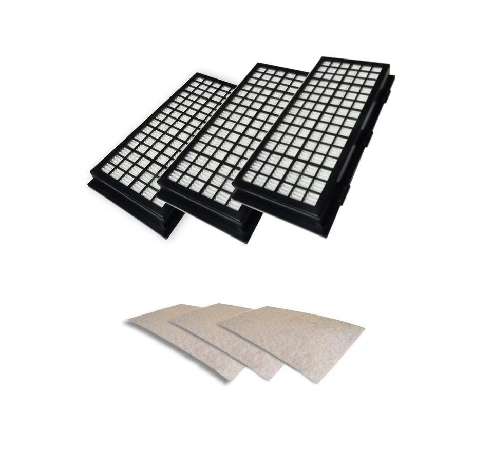 3 HEPA Filter + 3 Motorschutzfilter für Miele S381 Tango Plus S 381 - Filterbox