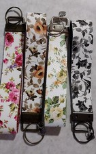 keychain wristlet strap leather
