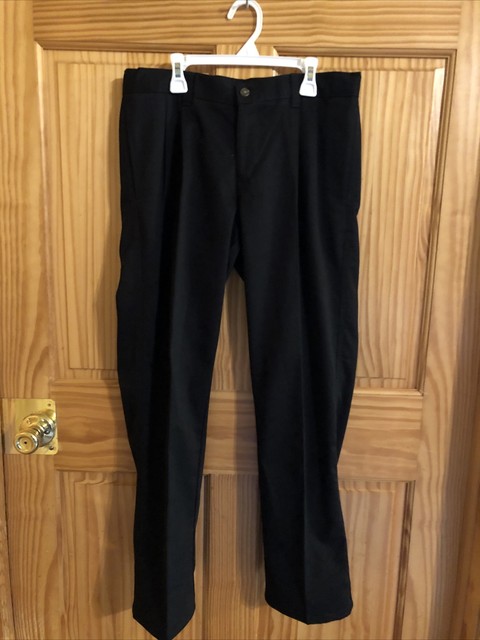 Black Pleated Front Pants Size 16 Husky 