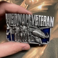 Vietnam Veteran Belt Buckle 1983 Bergamot Brass Works