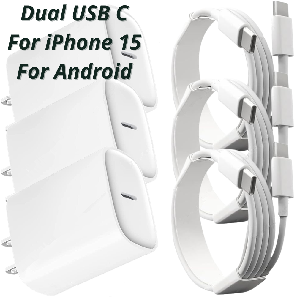 New Fast Charger USB C Type C Cable Lot For iPhone 15 Pro Max Plus iPad Samsung