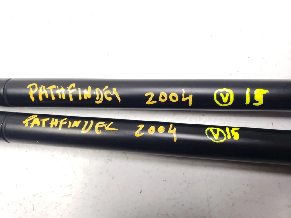 1999 - 2004 Nissan Pathfinder Rear Tailgate Shock Strut Support Pair OEM - Image 2 of 4