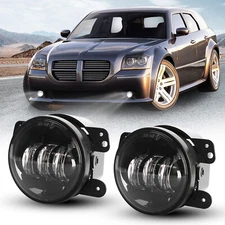DOT Pair 4'' LED Fog Lights Assemblies Clear Lens EMC For Dodge Magnum 2005-2008