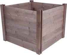 Garden Modular Wooden Square Compost Bin Large Outdoor 91 x 91 x 68cm 573L
