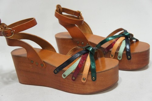 SANDALI ISABEL MARANT MUILTI IN PELLE ZIA ZEPPA SCARPE FR41/9,5 US $445 - Foto 3 di 11