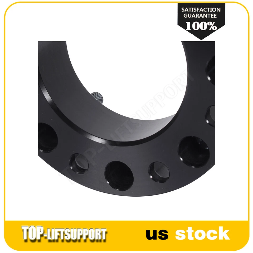 4x 2 inch 8x180 Wheel Spacers 14x1.5 For GMC Sierra Chevy Silverado 2500 3500 HD Foto 2 de 4