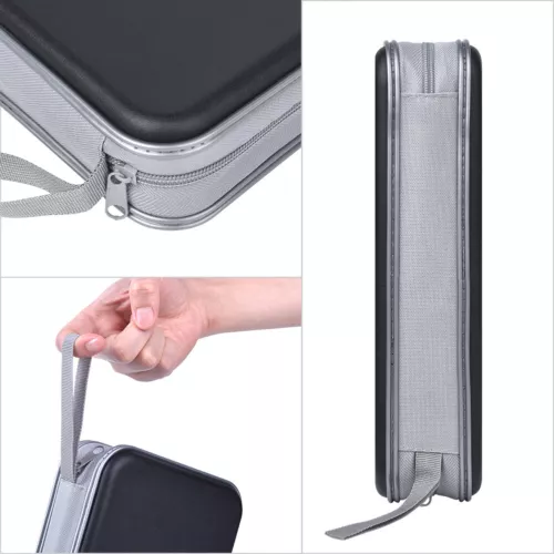 96 Disc CD Case Holder DVD Storage Wallet Bag Portable VCD Organizer Bag Black - Picture 3 of 6