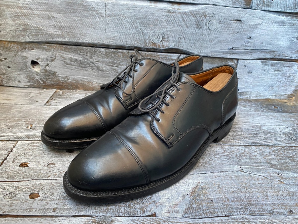 Alden Shell cordovan black cap-toe oxford leather Dress shoes US