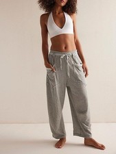 Free People Wait A Minute barrel-leg lounge p...