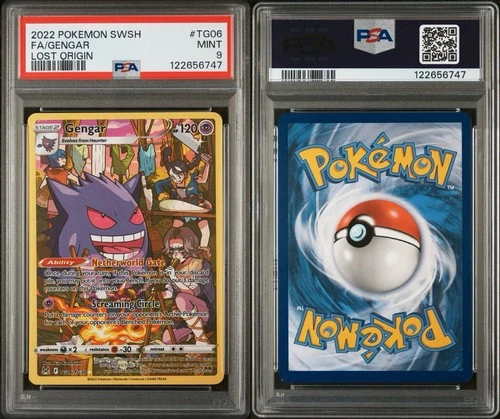 2022 POKEMON SWORD & SHIELD LOST ORIGIN #TG06 FULL ART/GENGAR PSA 9