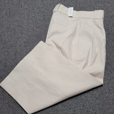 Banana Republic Pants Womens 0 Petite Cream High Rise Wide Leg Flare Ankle Baggy