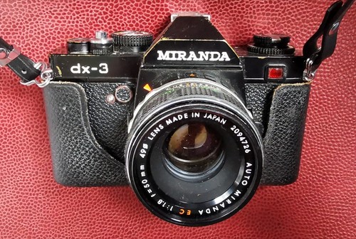 Appareil Photo Reflex Argentique Miranda DX-3 – Objectif Miranda EC 50 Mm F/1.8, Noir, Occasion
