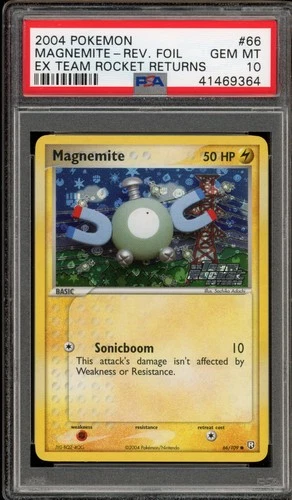 Pokemon Magnemite EX Team Rocket Returns Reverse Holo #66 PSA 10 Gem Mint
