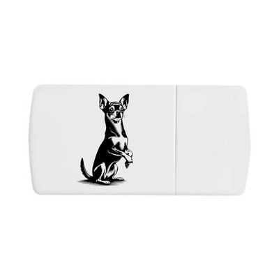 Pillendose ''Süßer Chihuahua im Sitzen'' mit Tablettenteiler (PI00041784)