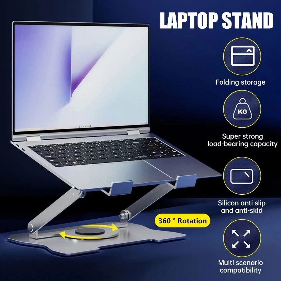 Upgraded 360° Rotating Laptop Stand Foldable Laptop Stand - Image 4 of 4