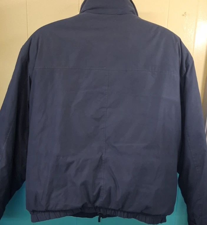 Men's Craft & Barrow Navy Double Zipper Jacket Size XL - Image 2 of 4