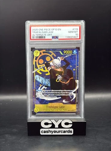Trafalgar Law OP10-119 Alternate Art 2025 One Piece OP10 ENG PSA 10
