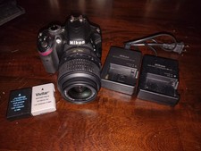 Nikon D3200 24.2MP DSLR Camera With Two batteries and two chargers