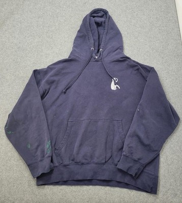 RIPNDIP Hoodie Mens XL Blue Lord Nermal Cat Graphic Pullover Distressed Skate