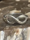 Vintage Sterling Silver Infinity Loop Band Ring Size 6.75
