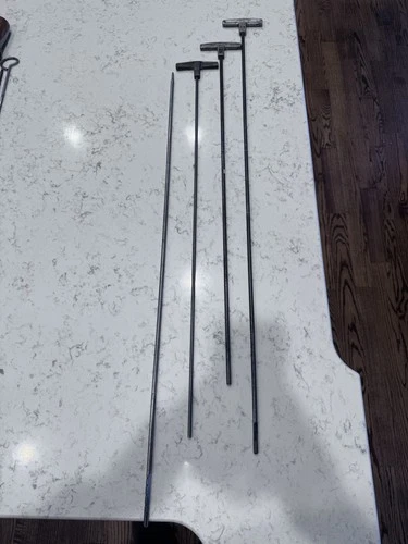 Lot Of 4 WW2 US Army Military Issue Rifle Gun Cleaning Rods T-Handle B147612A BH