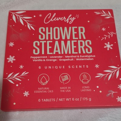 Cleverfy Shower Steamers Aromatherapy 6 Pack 6 oz Peppermint Lavender Scents