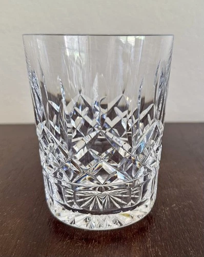 Vintage Waterford Lismore Double Old Fashioned Crystal Glass 12.5oz 4 3/8” H
